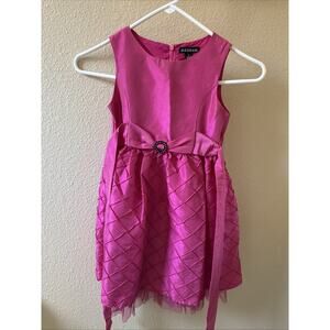 Sz 6 Girl’s George Fushia Pink Sleeveless Knee Length Dress